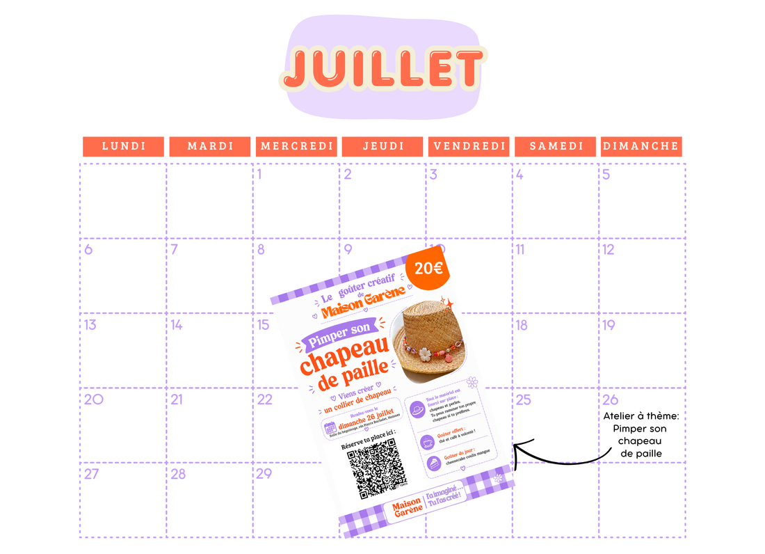 L'agenda du mois de Juillet