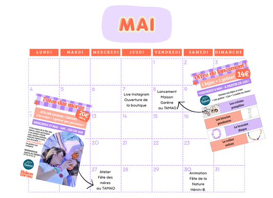 L'agenda du mois de Mai